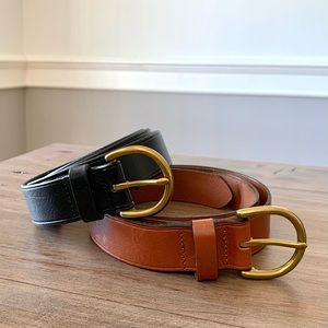 BUNDLE of TWO Madewell Medium Perfect Leather Belts